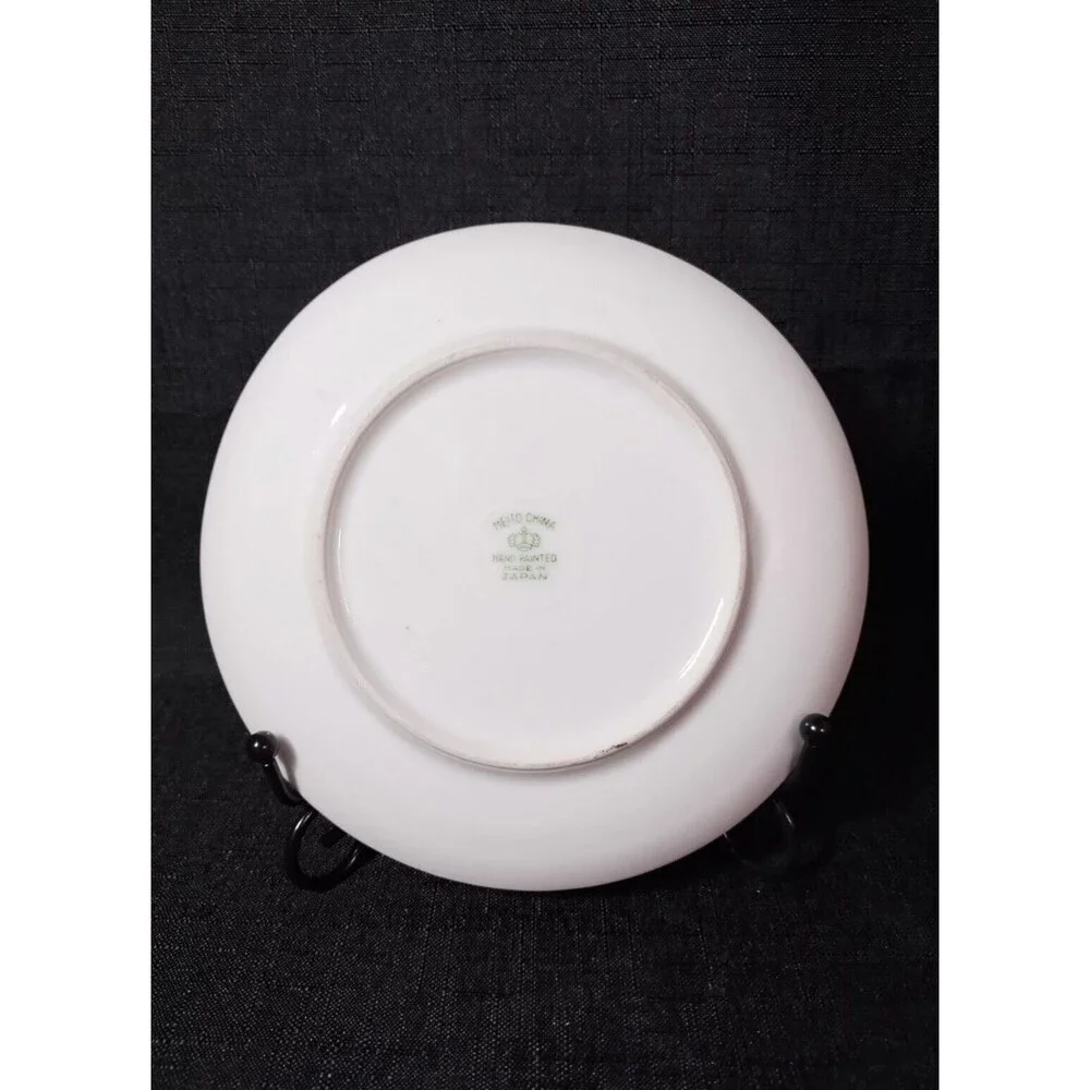 Set of 3 Vintage Meito Japan Hand Painted Scenic Lakeside Decorative Plates